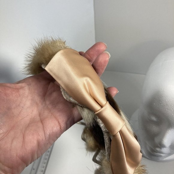 Vintage Lenore Marshall Blond Fur Open Crown Womans Hat 1950s - Picture 2 of 13